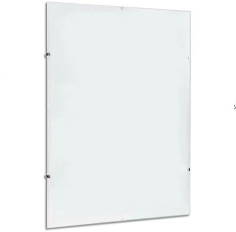 Decor Space Cornice a giorno espositore porta foto e documenti da parete con lastra in Crilex e supporto in MDF (70 x 100 cm)