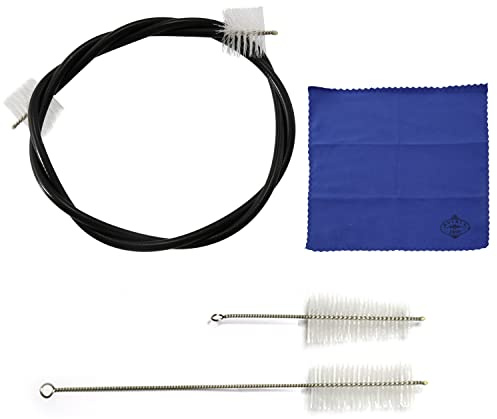 Trompeten-Reinigungsbürsten-Set, 3 Stück Trompeten-Reinigungs-Pflegeset Musikinstrument-Wartung-Pflege-Zubehör, 1 flexible Bürste, 1 Ventilbürste, 1 Mundstückbürste