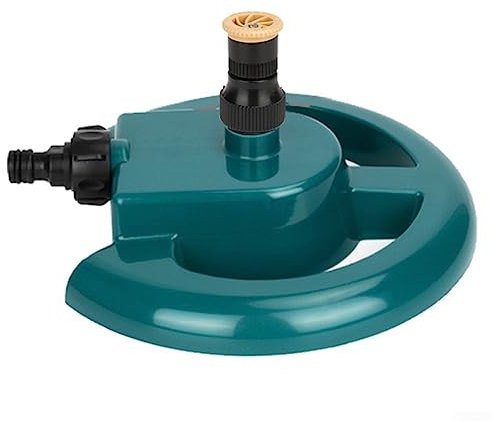 Irrigatore per prato, rotazione a per 360 gradi, irrigatore da giardino, irrigazione circolare a impulsi per grandi aree, per prati e serre