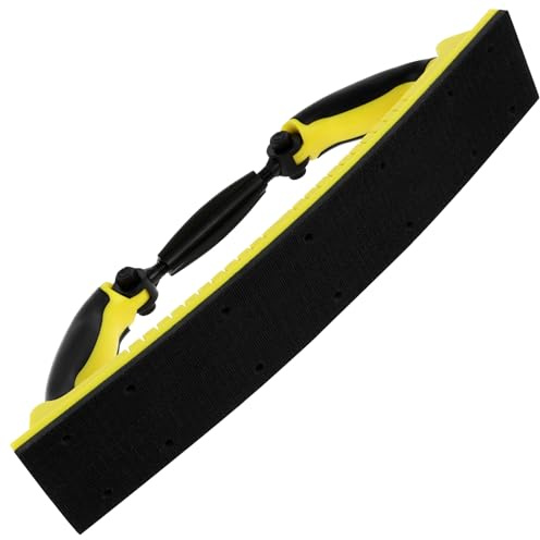 Jetcloud Manual Sanding Tool for 70mm Mesh Sand Adjustable Flexible Drywall Sanding Block with Handle Rectangular Arc Sanding File Block Grinding Tool for Woodworking Cars Walls