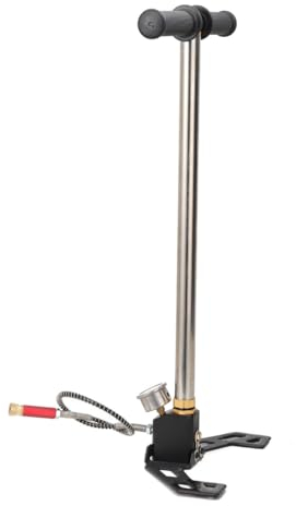 SUDEG PCP Handpumpe, Hochdruckluftpumpe,3 Stufen 4500 psi Luftgewehrpumpe,PCP Handluftpumpe mit Manometer für Luftpistole Bootsreifen Kajaks Autoreifen Motorrädern