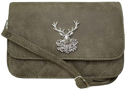 Moschen Bayern Trachtentasche Dirndltasche Damentasche Handtasche Umhängetasche Ledertasche - Stein Braun