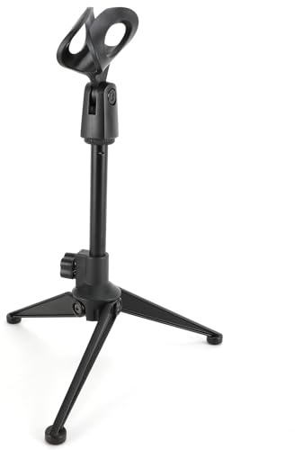 Supporto per microfono da tavolo, treppiede per microfono pieghevole Supporto per microfono da tavolo, supporto regolabile per microfono da tavolo per trasmissione online, chat