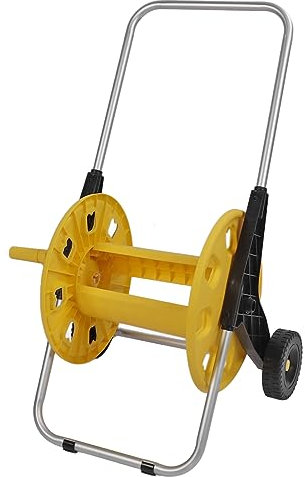 Robuster Gartenschlauchwagen mit 80 m Kapazität für Hof, Rasen und Feld, Handschiebe-Design für einfache Manövrierbarkeit