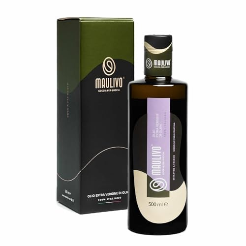 Cofanetto Regalo Astuccio Valigetta Olio EVO Extravergine di Oliva Maulivo Estratto a Freddo Peranzana Coratina Condimento Aromatizzato Limone Bottiglia 500 ml (ASTUCCIO 1 BOTTIGLIA CORATINA)