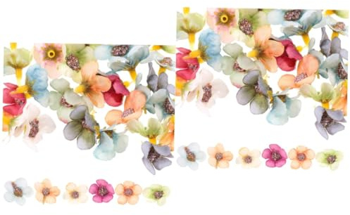 Zerodeko 2 Sätze Künstliche Blüten Artificial Flower Blumenarrangement DIY Dekoration Weihnachten Dekoration Gänseblümchen Seide DIY Blumendekoration Blumenkranz Selber Machen 50 Stück * 2