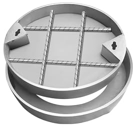 Couvercle de Regard Rond encastré en Acier Inoxydable 304 pour puits de 40 cm (15,7 po)