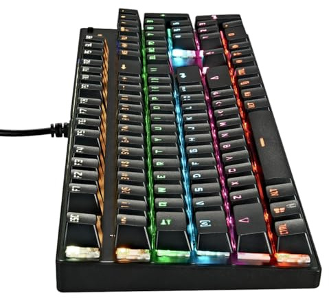 DIYEAH Tastiera Retroilluminata Rgb Meccanica da Gioco Tastiera LED Tasti senza Conflitti per Uso Domestico e Ufficio