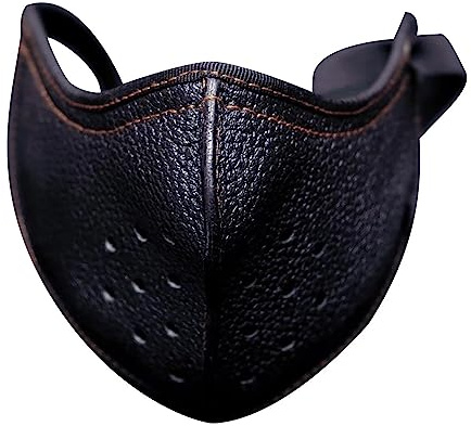 LVUNZJCA Steampunk-Maske Punk-PU-Ledermaske for erwachsene Motorrad-Biker-Halbgesichtsmaske für Cosplay-Party