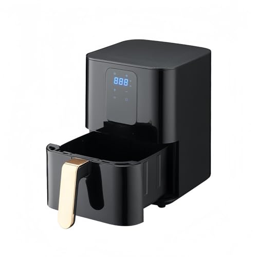 RAYPOW Freidora de aire 5.5 L freidora sin aceite 1400 W pantalla táctil 80‑200 °C,Temporizador 60 min, freidora aire bajo consumo, air fryer para 4‑6 personas,Cocina sana,fácil de usar y limpiar