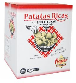Traditional Spanish Potato Crisps - Large 1kg Catering Box - Handcrafted Kettle-Style Thick Cut Crisps - Authentic Spanish Churrería Style
