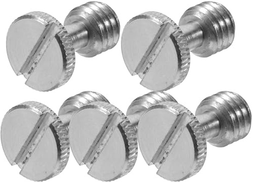 Zerodeko Vite a Sgancio Rapido per Montaggio Fotocamera da 3/8 Pollice, Set 5 Pezzi in Ferro Compatto per Treppiedi, Monopiedi e Piastre a Sgancio Rapido, Accessori per Supporti Camera