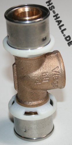 Viega Sanfix P Fosta Übergangs T-Stück 25 x 1/2 x 25 Pressfitting