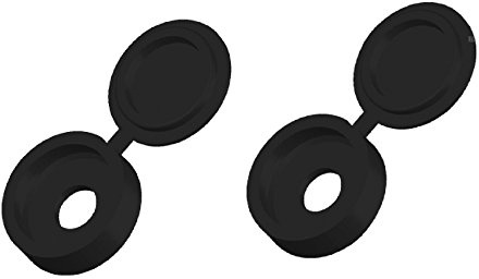 100 x Snap-On black Plastic Screw Caps/Cups & Covers for No.6-8 Screws