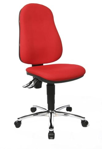 Topstar Drehstuhl Point 60 rot mit gepolstertem Rücken ohne Armlehnen