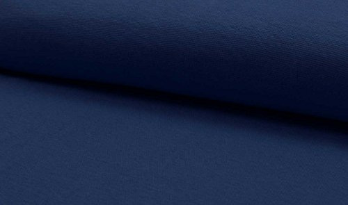 French Terry Sweatshirtstoff in Mittelblau als Meterware zum Nähen, 50 cm