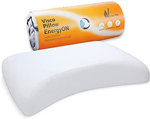 Third of Life Seitenschläferkissen EnergyON | Regenerations-Nackenstützkissen mit Tech-Bezug Vitalize für die Erholung im Schlaf | Höhenverstellbares Nacken-Kissen für Sportler & Leistungsträger