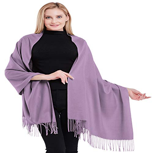 CJ Apparel Lilac Thick Solid Colour Design Cotton Blend Shawl Seconds Scarf Wrap Stole Throw Head Wrap Pashmina