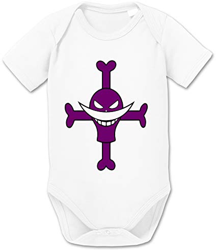 Whitebeard Logo One Baby Strampler Ruffy Piece Bio Baumwolle Body Jungen & Mädchen 0-12 Monate, Größe:62/2-3 Monate, Farbe:Weiss