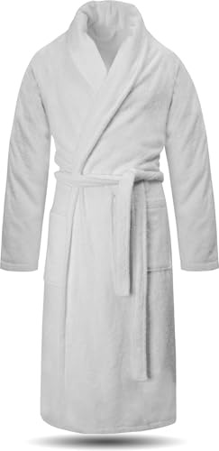 normani 100% Baumwoll Bademantel Saunamantel zweifarbig und einfarbig mit und ohne Kapuze für Damen und Herren (Gr. XS - 4XL)