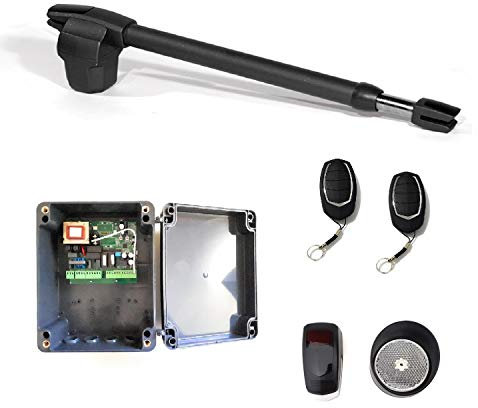 Kit completo motor electromecánico puertas batientes de 1 hoja modelo Lince, gran diseño, robusto y duradero. (LINCE 400 (Hasta 3 metros longitud hoja))