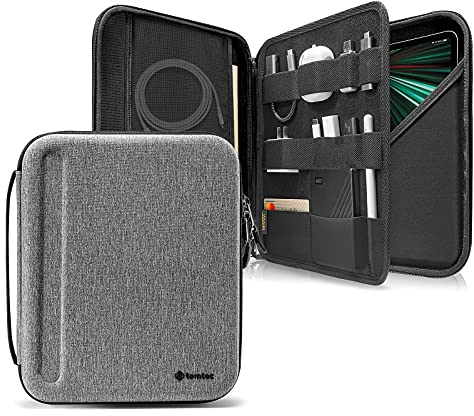 tomtoc Portfolio Tablet Tasche für 13 Zoll iPad Pro M5/M4 2025-2024, 13 Zoll iPad Air M3/M2, 12,9 iPad Pro, 12,4 Galaxy Tab S10+/S9+, Hartschale Hülle für Magic/Smart Keyboard/Apple Pencil/Zubehör