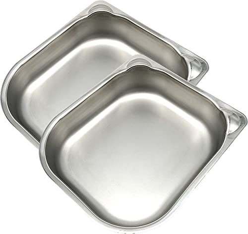 Cat Mate Stainless Steel Bowl Inserts (402) - Compatible with Cat Mate C100 and C200 Automatic Feeders, Suitable for Wet and Dry Food (Pack of 2)
