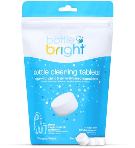 Bottle Bright Bulk Pack (78 Tablets)- EPA Safer Choice Certified, Clean Stainless Steel, Thermos, Tumbler, Insulated and Reusable Water Bottles –Cleaning Tablets are Easy and Safe to Use