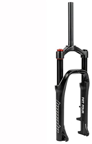 HSQMA Fahrrad Federgabel 20'' 4.0 Fetter Reifen Strand Schneefahrrad Luftstoßdämpfer Gabel 110mm Federweg 1-1/8 Scheibenbremse (Color : Black 20inch)