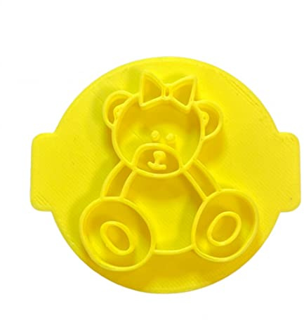 The Cookie Cutter Hub Girl Teddy Embosser No 119 /Stamp for Cupcakes Fondant Icing Clay Cake Baking Decoration