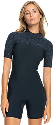 Roxy Swell Series ERJW503027 Springsuit für Damen, kurzärmelig, Reißverschluss hinten, 2 mm