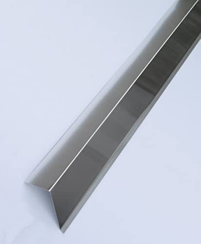 EXCOLO Dach-Abschluss-Blech Giebelblech Dachrandblech Ortgangblech Ortgangwinkel 60x50 mm 2 Meter lang Winkel Dach Kantblech Alu natur blank silber lackierbar (Standard 50 x 60 mm)