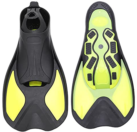 Simfenor, Snorkelfenor Dykfenor, Snorkelutrustning Flippers Resestorlek Korta Simfenor För Vuxna Barn Man Kvinna Simträning, Mjuka Simskor, Vattensport Utomhus(S)