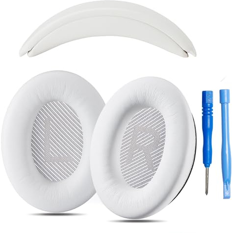 Ersatz-Ohrpolster für QC35 / QC35 ii und QC35-Kopfband / QC35 ii-Kopfband V3-Polster, kompatibel mit Bose QuietComfort 35 (QC35) und Bose QuietComfort 35 ii (QC35 ii) Kopfhörern (w