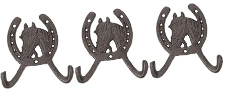 BUGUUYO Dekorative Wandhaken Aus Eisen in Hufeisenform Schlüsselhaken Für Wohnzimmer Schlafzimmer Und Küche 3er-pack
