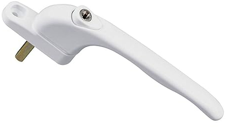 Window Handle, Lokatall Replacement Lockable Window Handle with Key Universal Glazing Aluminium Double UPVC Window Locking Handle Childproof Casement Locking Handle 45mm Spindle Right or Left Handed