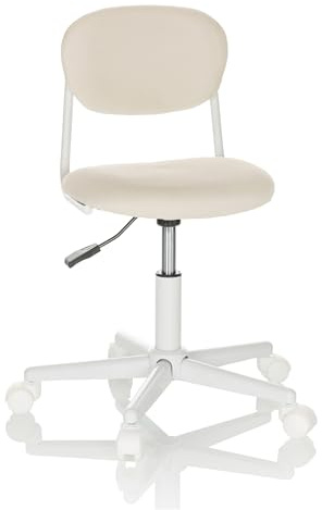 hjh OFFICE Snurrstol för barn KIDDY BASE I Tyg Beige