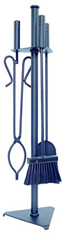 IMEX EL ZORRO, 12014-F - JUEGO CHIMENEA REDONDO 4 PIEZAS (FORJA)