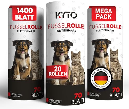 20 Stück Nachfüllpack Fusselrolle 1400 Blatt Flusenbürste für Kleidung Möbel Sofa Tierhaare Katzenhaare Hundehaare Fusselentferner Staub und Schmutz Haarroller