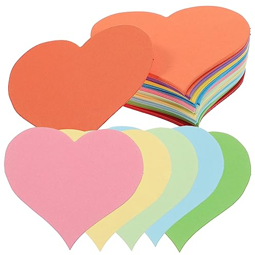 100St Liebeskarte Bindelaschen farbige Tabs Farbige Notizzettel Herzförmige Notizzettel Grußkarten aufkleber Notizblock Haftnotizen Der Kreis Etikett gefühlt Notizbuch Büro Hinweis