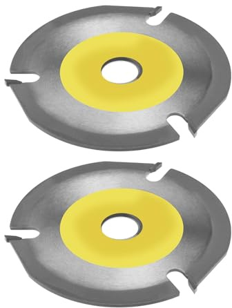 EMSea 2 Stück TCT-Kreissägeblatt für Holz 125mm 22,23mm Bohrung 3 Zähne Sägeblatt für Winkelschleifer Holzschnitzerei/Bildhauerei/Formgebung/Nuten und Schneiden