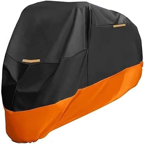 Motorbike Cover for BMW R1250GS R 1250 GS GSA ADV Adventure, Oxford Cloth Motorcycle Cover Waterproof Duty Durable Rip Proof Indoor Ourdoor Protection,A/Black-Orange-XXXXL