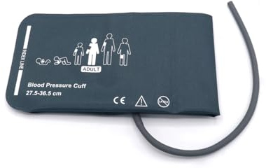 Brazalete universal NIBP TPU para adultos de 27,5 a 36,5 cm, manguito de repuesto reutilizable de un solo tubo para presión arterial, sin conector BP sin vejiga
