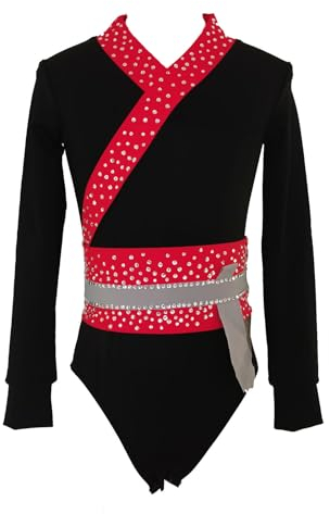 LIUHUO Herren Eiskunstlauf-Kostüm Trainingsanzug Top Stilvolles und bequemes Design, Schwarz, 140 cm