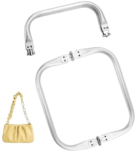 Voarge 2 Pezzi Chiusura per Borsa Uncinetto 20cm, Borsa a Forma di U Manico Interno Kit Accessori per Borse Uncinetto per Progetti Artigianali, Clutch Borse Uncinetto