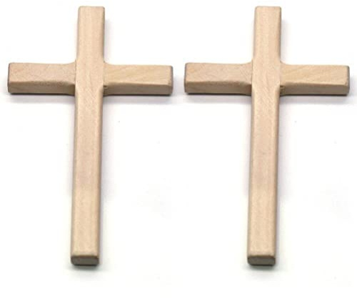 Keuyeo Holzkreuz, 2 Stück, Vintage-religiöse, Katholische, Handgefertigte Plakette, 11,9 cm, Kleines Hängendes Wandkruzifix, Hängendes Kreuz Für Die Wanddekoration Zu Hause