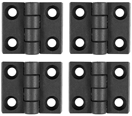 SRMAN 4 Stück 63 mm x 50 mm Schrank Kunststoff Scharnier Türscharniere Scharnier Schwarz