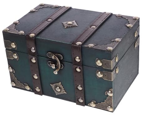 KOMBIUDA Vintage Schmuck Aufbewahrungsbox Aus Dekorative Truhe Für Ringe Ohrringe Halsketten Und Armbänder Europäisches Design Für Wohnaccessoires Und Fotografie Kleine
