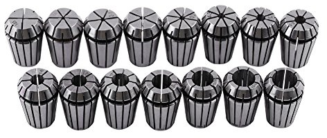 Baxnore 15 PCS ER20 Spring Collet, 65Mn Spring Steel Collet Set, 1 to 13mm High Accurate Milling Lathe Tool Holder for CNC Engraving Machine