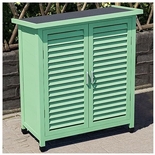 Outdoor Potting Bench Table with Storage Cabinet Wood Workstation for Garden Patio Backyard Waterproof Tool Shed and Work Station Table for Lawn